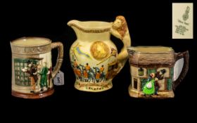 Collection of Royal Doulton Vintage Jugs & Tankards including: Royal Doulton 'Old Curiosity Shop'