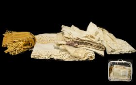 Collection of Edwardian Lace Items to include two infant's dresses and a vintage infant's