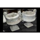 Two-Handled Urns - two large decorative 2 handle urns.