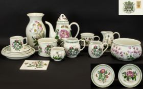 A Collection of Portmeirion Botanic Garden Pottery (18) pieces in total. To include Helleborus Niger