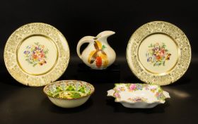 Collection of Porcelain Items to include two Johnson Brothers Plates 'Victoriana'; a James Kent '