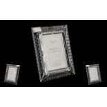 Stuart Crystal Wedding Picture Frame in original box and as new condition. 7 inches high and 5