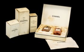 Chanel Perfume. Vintage Chanel perfume, Talk, Soap, Eau Cologne, and boxed set of perfume, 4 boxed