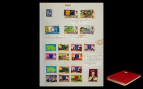 Red Photograph Style Album Full of Strange Stamps, Includes Cinderellas, Regional's, GB Overprints