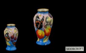 Moorcroft - Enamels Superb Quality Hand Painted Small Vase with Painted Enamel Images of