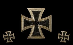 WWII Interest - Nazi German Iron Cross. First class with brooch fitting. Please see accompanying