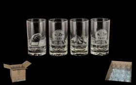 Collection of Glassware to include tumblers with etched decoration of Geodesic Dome. 32 in total.