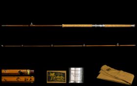 Fishing Interest. Sharps Scottie ( Cane ) Two Piece Split Cane Spin Fishing Rod for Pike / Salmon.