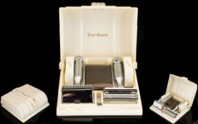 Art Deco Period Gentleman's ' Ever Ready ' Delux - Complete Razor Set In Original Cream Bakelite