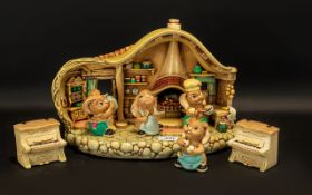 Pendelfin 'Kitchen' with Figures including Oliver, Trove, Cookie, and Cheeky, also includes two