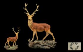Beswick Wild Animal Figure ' Stag ' Connoisseur Series Model No 2629. Designer Graham Tongue. Issued