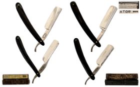 A Superb Collection of Antique Period Cut Throat ( Straight ) Razors - All In Mint Condition ( 4 )