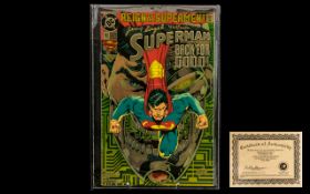 Superman Comic Limited Edition Signed by Jerry Siegel. No 82 - October 1993. Signed and numbered