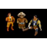 A Collection of Three Vintage Filmation Plastic Toy Figures to include Ghostbuster figure Eddie