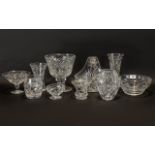 Large Collection of Cut Glass Centrepieces & Vases to include an attractive large cut glass