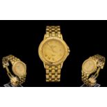 Raymond Weil Tango Gents Solid Gold Plated on Steel Wrist Watch. Ref 5560.G.W.1.