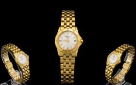 Raymond Weil - Tango Ladies Nice Quality 18ct Gold Plated Wrist Watch with Concealed Link Bracelet,