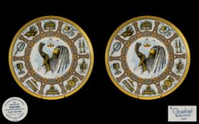 Goebel Traditions Decorative Plates, (2) by Laszlo Ispanky Limited edition with full details to base