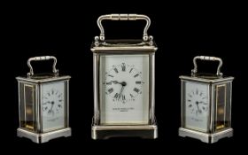 English 19th Century Silver Plated 8 Day Carriage Clock - Timepiece of Pleasing Quality and Looks