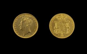 George IV Shield back 22ct Gold Sovereig