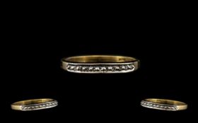 18ct Gold Half Eternity Ring set with ro