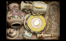 Box of Mixed Collectible Porcelain and G