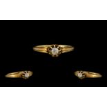 18ct Gold - Nice Quality Single Stone Di