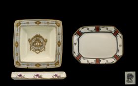 A Collection of Three Porcelain Items to