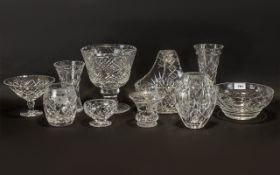Large Collection of Cut Glass Centrepiec