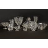 Large Collection of Cut Glass Centrepiec