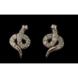 Swarovski Zirconia Set Serpent Earrings,