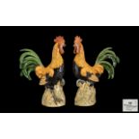 Wedgwood Pair of Large Handpainted Ceram