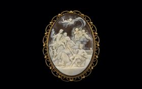 A Large and Impressive Shell Cameo 9ct G