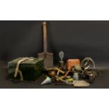 Good Mixed Lot Of Military Items To Include A Kugel Grenade Model 1913, 2 Inch Mortar Bomb,