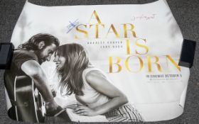 Stunning First Edition Quad ‘A Star Is Born’ Signed By Two Main Cast.