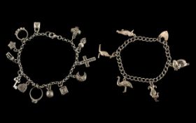 Silver Charm Bracelet X 2.