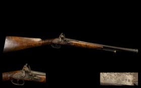 Antique Flintlock 12 Bore Blunderbuss, Three Quarter Walnut Stock,