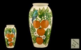 Moorcroft Modern Tubelined Vase. Attractive Design.