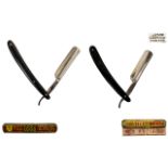 A Fine Quality Collection of Early Antique Period Folding Straight Razors,