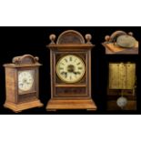 Lorenz Furtwangler Sohne German 19thC Walnut Cased Bell Top Mantel Clock.