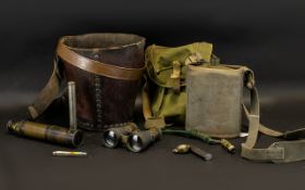 Mixed Lot To Include A 19thC Merryweather London Leather Fire Brigade Bucket,