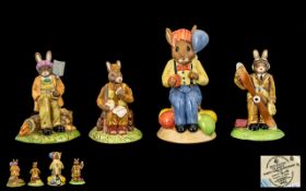 Royal Doulton Hand Painted Collection of Bunnykins Figures ( 4 ) In Total.