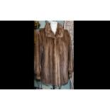 A Ladies Medium Brown Mink Jacket label to interior reads 'S.