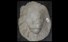 Lion Mask in Stone. A/F.