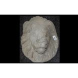 Lion Mask in Stone. A/F.