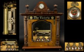 The Victoria Penny Slot Cylinder Table Top Music Box, by B.H.Abrahams of St Croix, Switzerland.