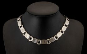 Chunky Silver Statement Necklace.