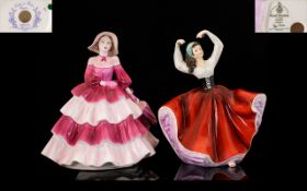 Coalport - Porcelain Hand Painted Figurine ' Daphne ' - Ladies of Fashion.