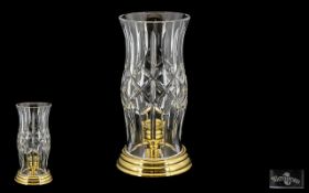 Waterford Crystal Superb Quality Signed Hurricane Candleholder/Lamp circa 1970s.