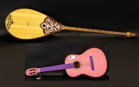 Musical Instrument Interest. Comprising A Dombra long-necked Kazakh lute With Case.